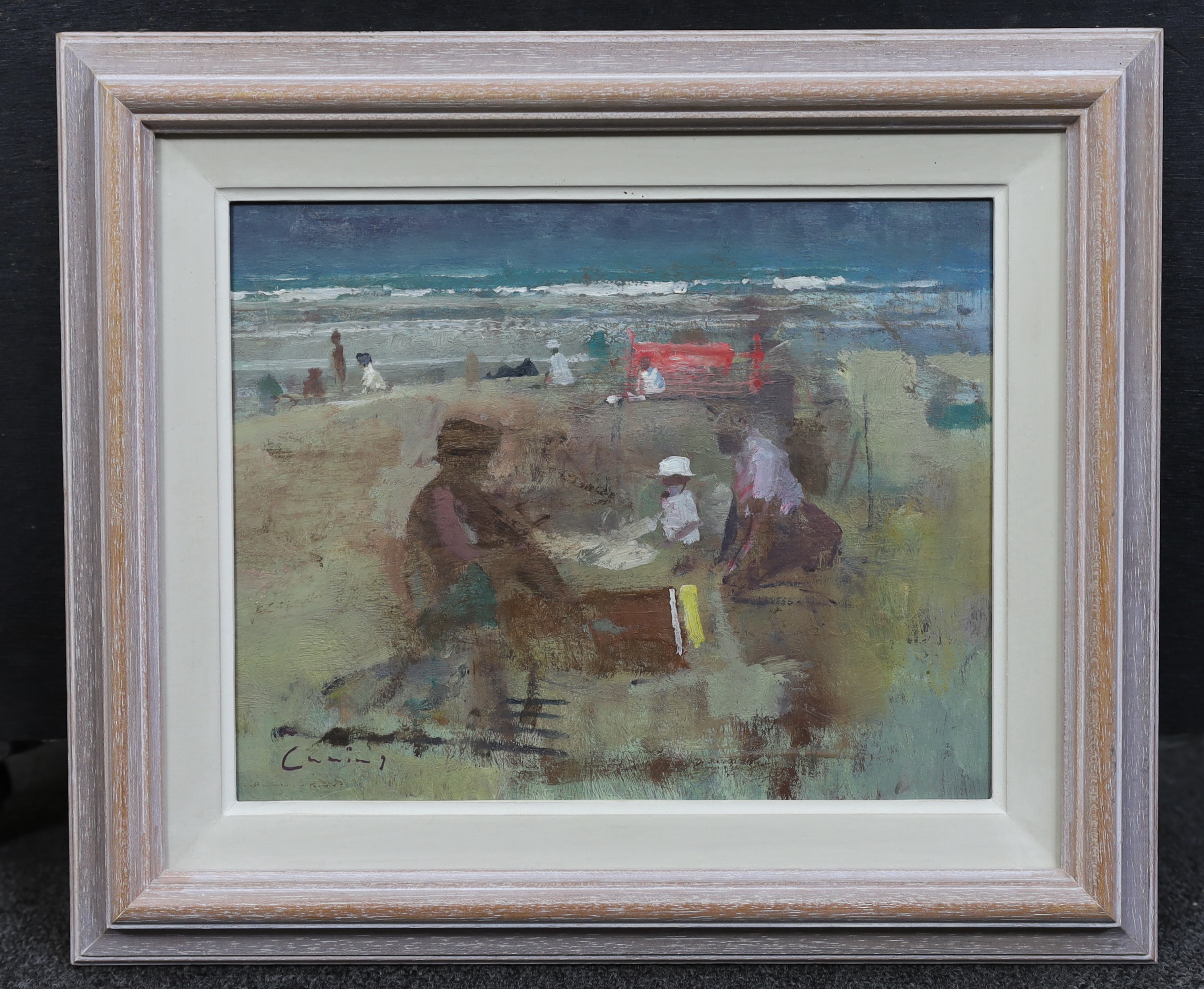 Fred Cuming (English, 1930-2022), 'Cap Feret', oil on board, 19.5 x 24.5cm